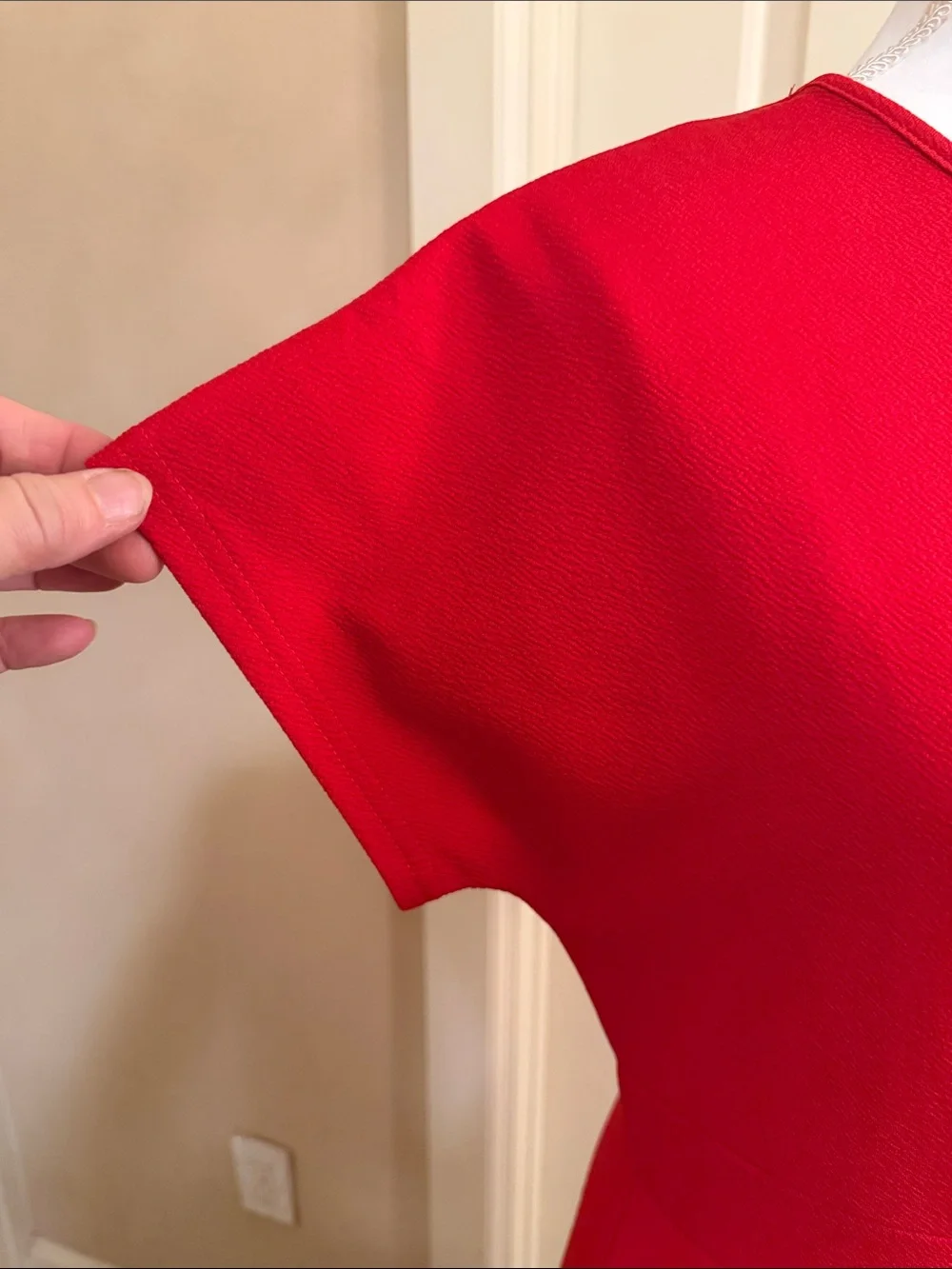 Homeyee | Dresses | Elegant Red Midi Fitandflare Dress | Poshmark